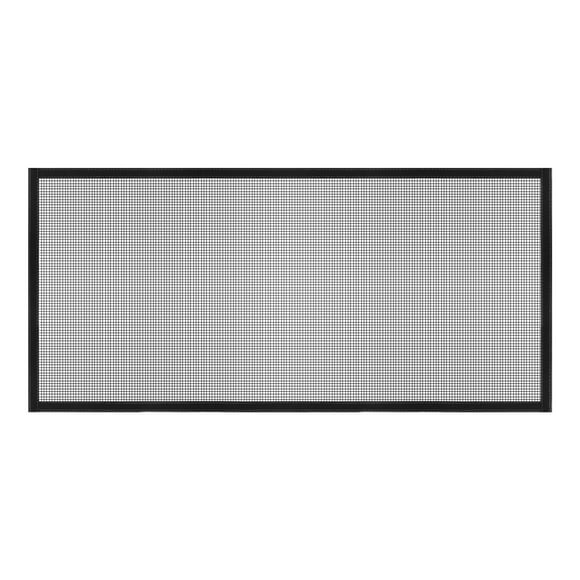 Uxcell Window Screen Mesh, 24" x 55" DIY Fiberglass Netting Mesh Black Frame with Hook and Loop Adhesive Edging