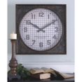 thumbnail image 2 of Uttermost Entrepôt Fer MDF Horloge Murale avec Gril en Rouille Marbrée Brun/blanc, 2 of 5