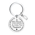 thumbnail image 3 of Freach Diy To My Daughter Stainless Steel Last Name 26 Letter Keychain 3X3Cm, 3 of 8