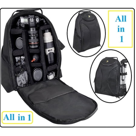 Pro Deluxe Backpack Case Camera Bag For Canon EOS Rebel T7i SL2 77D