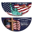 thumbnail image 2 of 4th of July Flag Banner 1776-2026 USA 250th Anniversary Patriotic Half Fan Porch Garland Merica Bunting Flag Red White Blue Memorial Decoration for Independence Day, 2 of 6