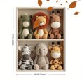 thumbnail image 3 of Mixed Safari Jungle Animal Canvas Print, Neutral Boys Bedroom Wildlife Themed Casual Wall Decor, 3 of 8