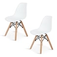 thumbnail image 1 of Sillas Infantiles para Niños con Asiento Ergonomico de Plastico y Estructura de Madera Diseño Tipo Eames - Sillas Preescolar Estilo Moderno con Soporte de Acero Set 2 Piezas, 1 of 5