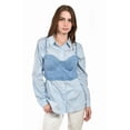 thumbnail image 1 of Camisa con top denim Roman Fashion /Juvenil, 55863 (Azul claro) azul G, 1 of 5