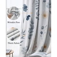 thumbnail image 6 of Blue Yellow Spring Floral Blackout Curtains for Bedroom 45 Inch Length 2 Panels Set, Watercolor Botanical Flowers Thermal Insulated Energy Saving Window Treatment Curtains Blackout Drapes 52"x45", 6 of 8
