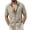 Gray, variant on Mens Button Down Shirts Collared Shirt with Pocket Summer Casual Short Sleeve Fashion Khaki Button Down Shirts for Men Size L