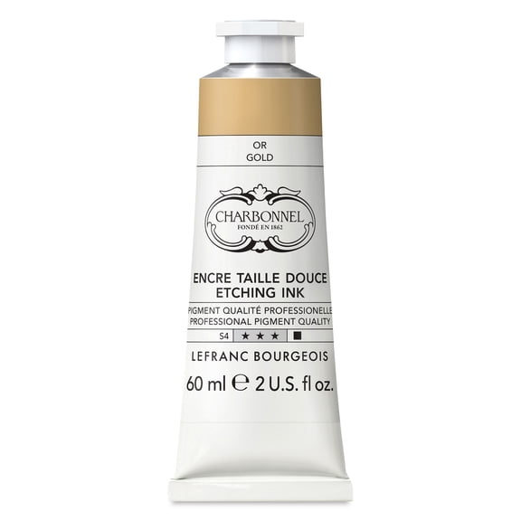 Charbonnel Etching Ink - Gold, 60 ml