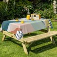 thumbnail image 4 of Duangreer Modern Abstract Leaf Print Rectangle Tablecloth for Restaurant Picnic Indoor Outdoor, Retro Pumpkin and Maple Leaves Pattern, Waterproof Wrinkle Resistant, 60 x 70 Inch, 4 of 6