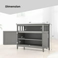 thumbnail image 3 of Buffet Cabinet with Storage, Freestanding Kitchen Cabinet with Adjustable Shelf, Storage Sideboard Console Table, 3 of 18