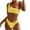 Yellow Swimsuits, variant on One Shoulder Swimsuits for Women,Textured Stretch Fit Bikini Sets,Seamless Bras and Cheeky Briefs