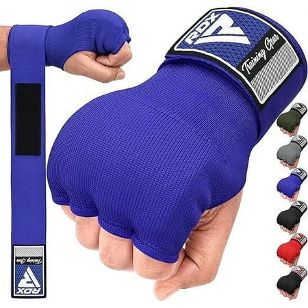 RDX Gel Boxing Hand Wraps Inner Gloves Men Women, Quick 100cm Long Wrist Straps, Elasticated Padded Fist Under Mitts Protection, Muay Thai MMA Kickboxing Martial Arts