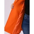 thumbnail image 6 of Women's Plus Size Notched Lapel Double Breasted Long Coat for Stylish Winter Wear 3X Orange, 6 of 7