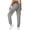 Gray women's cargo pants with pockets a1, variant on Cagogo Women's Elastic Waist Cargo Pants with Pockets Casual Loose Fit Streetwear Active Workout Long Trousers Summer Lounge Travel, Dark Gray M