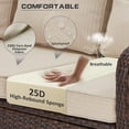 thumbnail image 3 of Yalissey 6 Pieces Wicker Patio Furniture Set Conversations Sets, 2 Outdoor 360° Swivel Rocking Chairs, Patio Swivel Glider Chair with Table and Ottoman for Garden, Poolside, Backyard (Brown), 3 of 8