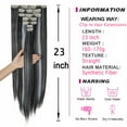 thumbnail image 2 of Women Fashion 7-piece Double-layer Full Head Hair Extension 16 Clips Thick Wig(Curly/Straight), 2 of 4