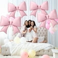 thumbnail image 3 of Scheam 4 Pcs Giant Bow Balloons Elegant Coquette Knot Balloon 39 inch Large Home Decorations Backdrop for Birthday Wedding Bridal Shower Anniversary Party (Pink), 3 of 8