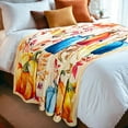 thumbnail image 2 of Fall Throw Blanket Pumpkin Leaves Plaid Flannel Blanket for Couch Bed Sofa, Soft Warm Autumn Blanket Fall Decor Cozy Home Atmosphere, 60"x50", 2 of 6