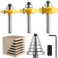 thumbnail image 1 of POINTERTECK Ensemble de Bits de Routeur à Tige de 1/4 Pouce, Bits de Routeur en Bois avec 6 Roulements Interchangeables, 1 of 10