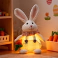 thumbnail image 5 of Homesteed 2pc Easter Decorations Easter Bunny Decor Glowing Standing Bunny Doll Plush Ornament with LED Light Easter Table Decorations for Home, 5 of 6