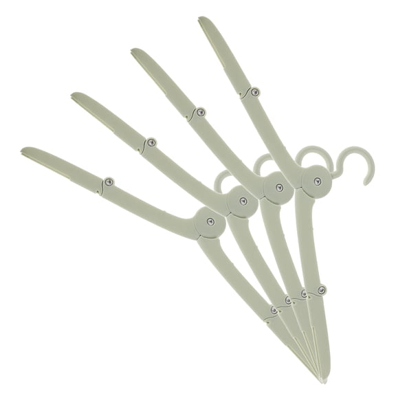 ETEREAUTY 4Pcs Portable Telescopic Clothes Hanger Compact Green Aluminum Hangers Space Saving for Closet