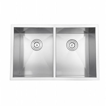 Undermount 16 Gauge 30 in. Kitchen Sink Double Bowl