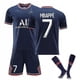 thumbnail image 1 of Mbappe 7 # Jersey Home 2021-2022 Nueva temporada Camisetas de fútbol de París Conjunto de camiseta-22- BmatwkZeng Bmatwe Jersey, 1 of 1