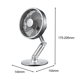 thumbnail image 5 of Ventilador de escritorio USB, ventilador de refrigeración Personal plegable de aleación con rotación de 360 °, pequeño ventilador portátil, ventilador Plata, 5 of 8