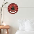 thumbnail image 6 of Kurmntregon Christmas Trees Present Wall Clock Xmas Snowflake Wooden Kitchen Non Ticking Silent Quartz Bedroom Living Room Office Gym Kitchen Bathroom Patio Decor Decorative Clocks Round 10", 6 of 7