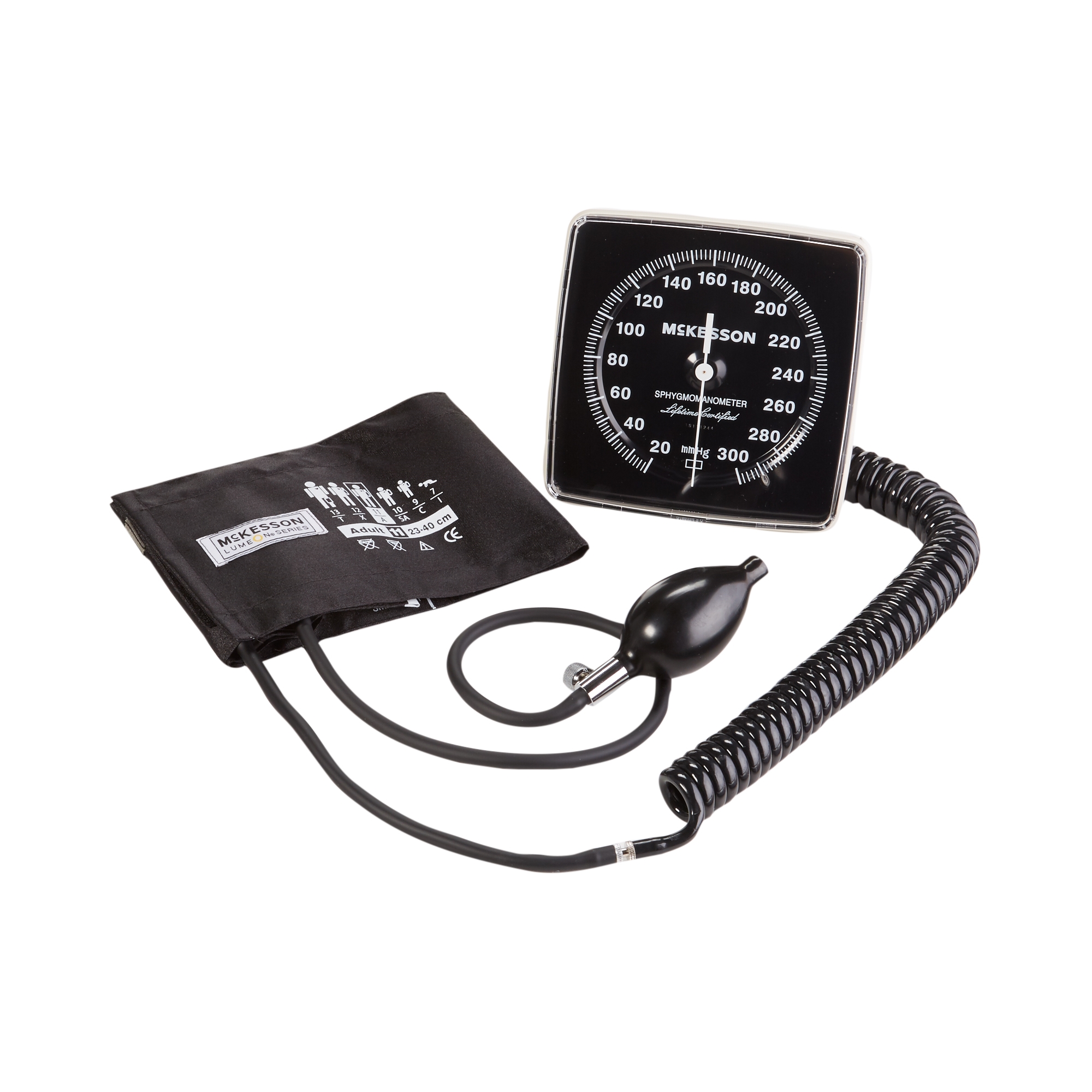 McKesson Lumeon Clock Aneroid Sphygmomanometer, Blood Pressure Monitor with Cuff, 1 Ct