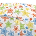 thumbnail image 3 of Art Pouf Cover with Zipper, Colorful Star Motifs in Different Sizes, Soft Decorative Fabric Unstuffed Case, 30" W X 17.3" L, Multicolor, by Ambesonne, 3 of 5