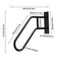 thumbnail image 5 of Metal Pipe Stair Handrail, 22.8" Wall Mount Staircase Handrail U-Shaped Railings for Bathroom Outdoor Black, 5 of 7