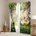 thumbnail image 3 of Castle Fairy Farm Chicken Rooster Black Out Curtains for Boys Girls,Rustic Farmhouse Animal Curtains Pack of 2 (42x63 Each),Chic Floral Flowers Bedroom Curtains,Microfiber Bedroom Decor, 3 of 6