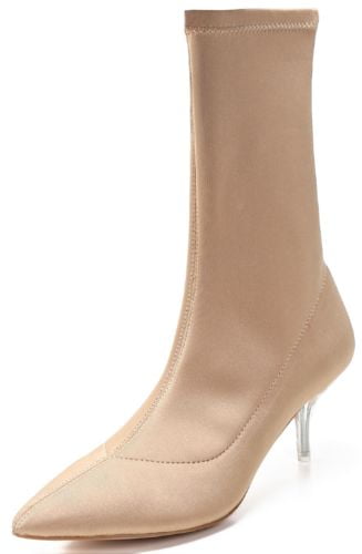 kitten heel sock ankle boots
