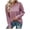 Pink, variant on HAiming Women's Long Sleeve Sweaters Solid Color Round Neck Tunic T-Shirt 2025 Fall Winter Casual Loose Tops Blouse