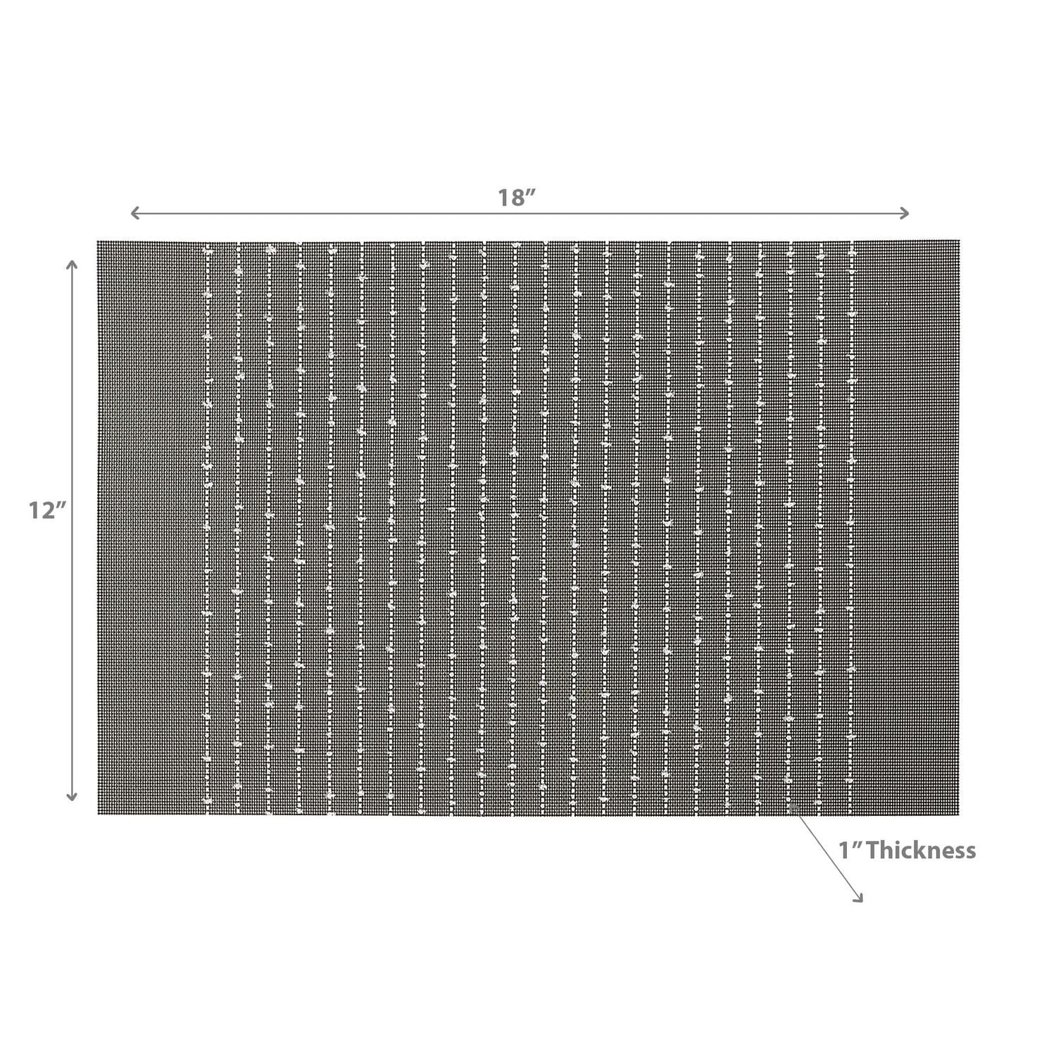 Vinyl Cotton Placemat Pinstripe Sage Green - Set of 12