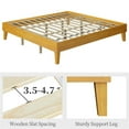 thumbnail image 3 of CZMJY Wood Bed Frame with Plywood Slats Underbed Space and Easy Assembly – Natural Wood Finish Bringing Warmth to Bedrooms with Functional Design, King, 3 of 9
