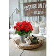 thumbnail image 3 of 2pcsArtificial Geraniums Silk Flowers Outdoor Artificial Red Geranium Bush Faux Flowers Red Geraniums for Floral Home Decor Indoor Garden Patio Grave Cemetary Vase Table Centerpiece, 3 of 5