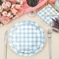thumbnail image 4 of 175 PCS Blue Gingham Party Supplies Includes Light Blue Gingham Paper Plates, Cups, Napkins, Cutlery for Wedding Bridal Shower Birthday Baby Shower Party Decorations, Serves 25, 4 of 7