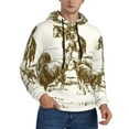 thumbnail image 2 of Uemuo Cattle Drive By Two Cowboys Pattern Men's Hoodie - Casual Pullover Hoodie with Kangaroo Pocket, Stylish Hooded Sweatshirt for Everyday Wear-4X-Large, 2 of 7