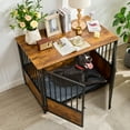 thumbnail image 2 of Reliancer 43.7'' Dog Crate Furniture, Wooden Heavy Duty Dog Kennel, Dogs Cage for Large Medium Dog, 2 of 7