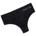 thumbnail image 4 of Tangas de mujer T Back Bragas de algodón de cintura baja Ropa interior sexy elástica sin costuras de color sólido, Negro, XL / XXL Inevent AP001138-02B, 4 of 7