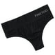 thumbnail image 5 of Tangas de mujer T Back Bragas de algodón de cintura baja Ropa interior sexy elástica sin costuras de color sólido, Negro, M / L Inevent AP001138-01B, 5 of 7