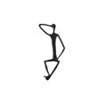 thumbnail image 1 of Escultura de hierro fundido, hombre sentado abstracto, decoración, decoración creativa del hogar, 1 of 8