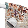 thumbnail image 2 of Orange Eucalyptus Leaves Kitchen Window Curtains, Swag Curtains Valance for Bedroom Living Room Bathroom, Botanical Fall Rustic Beige Rod Pocket Window Treatment Curtain Block Drapes 2 Panels 36"x45", 2 of 9