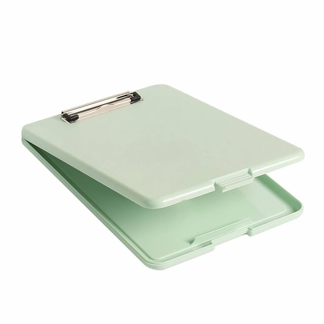 MOQIN Clipboard with Storage, Plastic Storage Clipboard with Low Profile Clip, Heavy Duty Nursing Clipboards Foldable, Coaches Clipboard Case for Work Kids