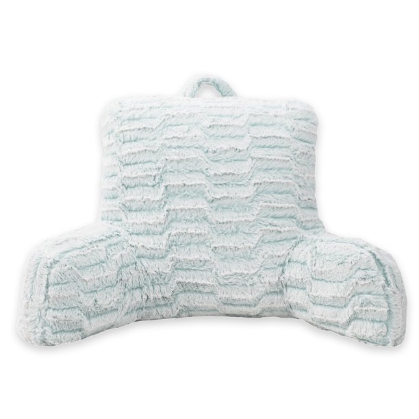 Arlee Nevada Faux Fur Bedrest Backrest Pillow Lounger Teal Cloud Blue Walmart Com Walmart Com