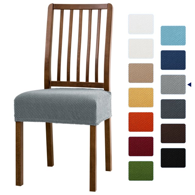 Subrtex Washable Dining Chair Cushion Covers Stretch Textured Seat Slipcover