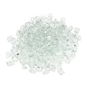 Mr. Fireglass 1/2-Inch Polygon Fire Glass for Fireplace Fire Pit & Lanscaping, 10 Pounds High Luster Crystal Ice