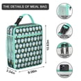 thumbnail image 2 of Owl Cartoon Cute Insulated Lunch Bag, Snowy Owl Big Eyes Night Pattern Thermal Tote for School, Work, Office, Picnic, Travel, 2 of 6