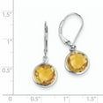 thumbnail image 2 of Sterling Silver Rhodium-Plated Citrine Earrings (28 X 11) Made In Thailand qe9818ci, 2 of 2
